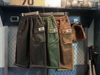 秋季日系大口袋工裝褲2