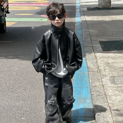 秋季復古軟皮飛行外套10