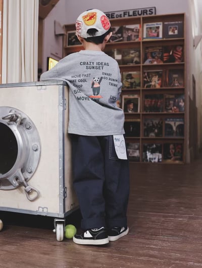 秋季日系純色腰帶休閒褲1