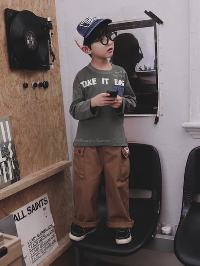 秋季日系牛仔口袋上衣5