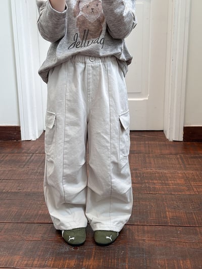 秋季水洗棉縮口工裝褲7