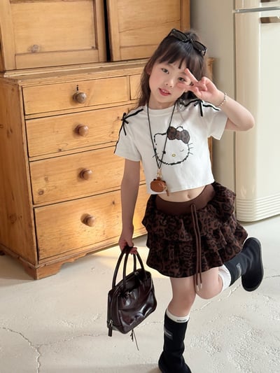 辣妹高腰豹紋蛋糕澎澎裙6