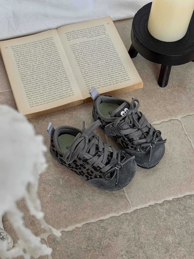 秋季女童豹紋魔鬼氈休閒鞋4