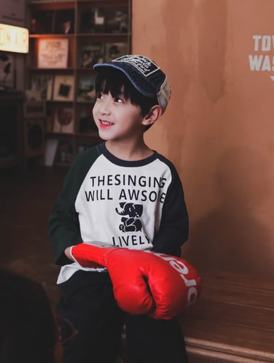 秋季日系拼接小象上衣3