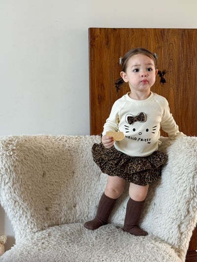 Kitty豹紋荷葉裙套裝8