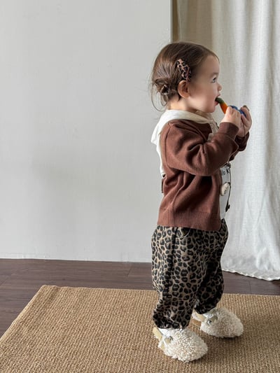 Kitty針織衫豹紋休閒褲5