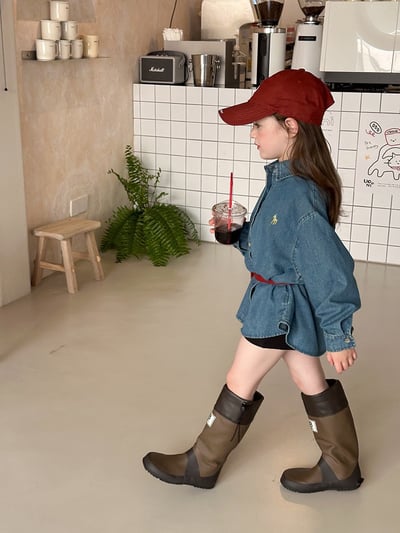 秋季百搭刺繡牛仔襯衫3