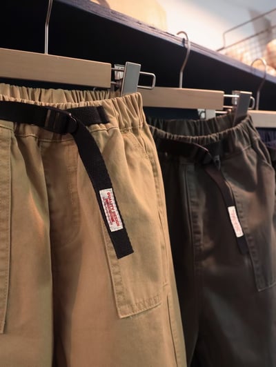 秋季日系純色腰帶休閒褲4