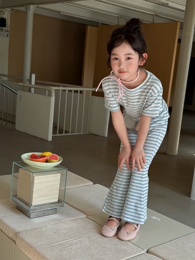 夏季條紋棉質套裝13