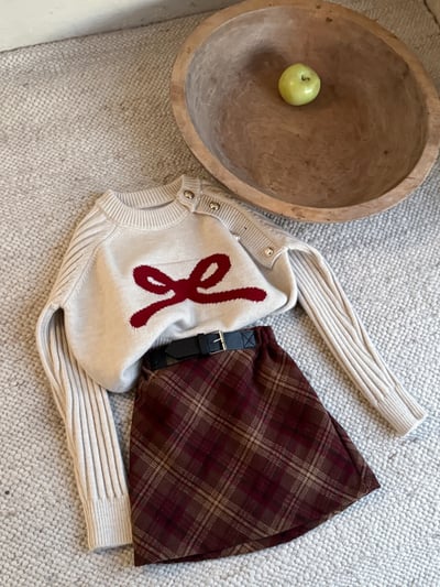 秋冬毛呢A自格紋短裙2