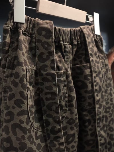 秋季日系豹紋吊帶褲10