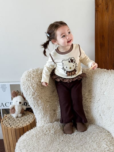 Kitty豹紋街上衣休閒褲7