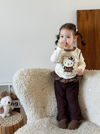 Kitty豹紋街上衣休閒褲5