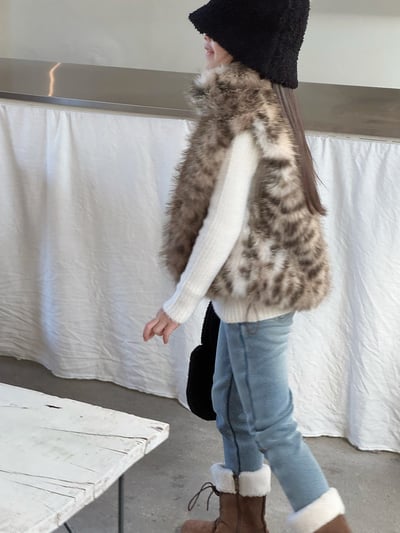 秋冬豹紋背心&加絨直筒褲6