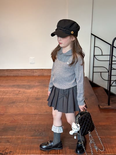 秋季百搭小翻領針織上衣9