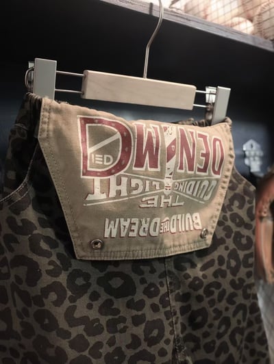 秋季日系豹紋吊帶褲9