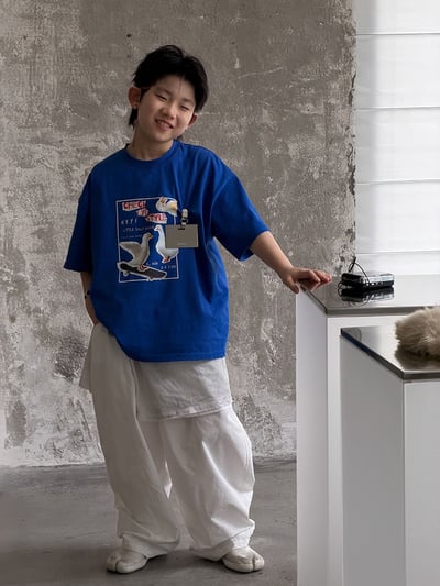 韓系超Q鴨子印花上衣1