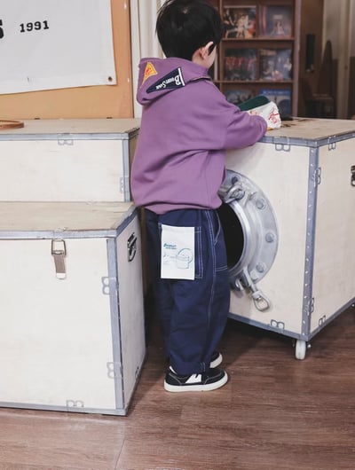 秋季日系純色腰帶休閒褲9