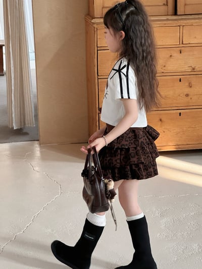 辣妹高腰豹紋蛋糕澎澎裙8