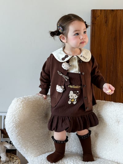 Kitty花苞吊帶裙/娃娃領上衣2