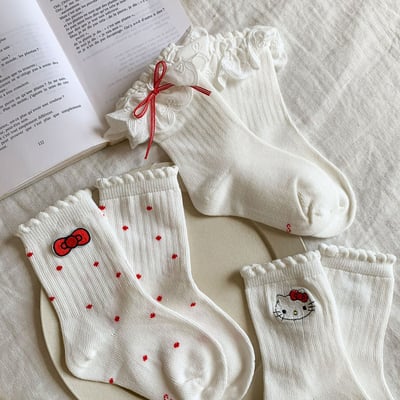 花邊百搭襪子三雙組8