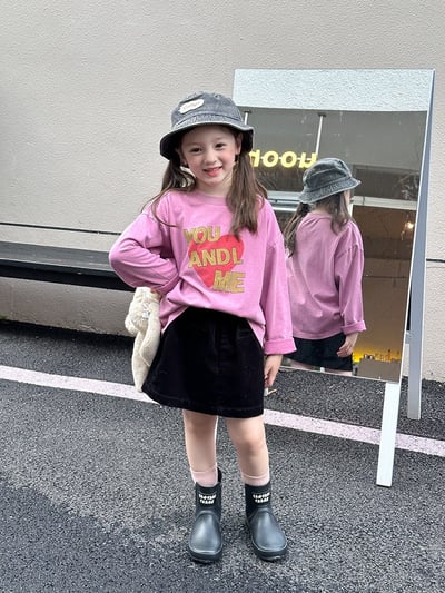 秋季刷色愛心字母上衣6