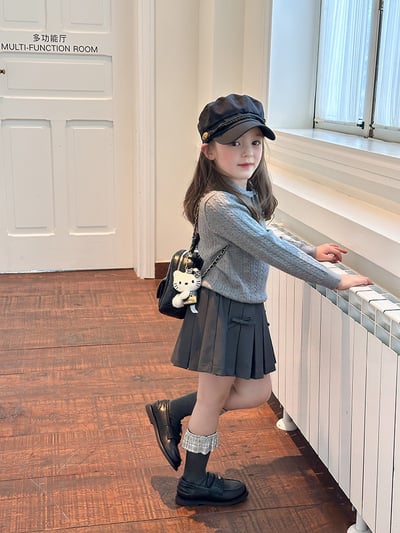 秋季百搭小翻領針織上衣7