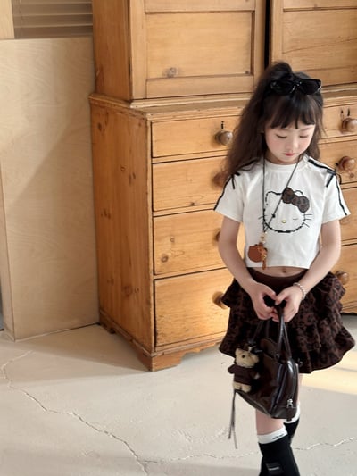 辣妹高腰豹紋蛋糕澎澎裙5