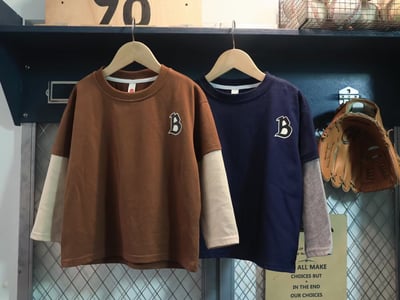 秋季日系假兩件不倒翁上衣9