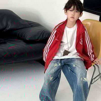 秋季百搭紅色衝鋒外套5