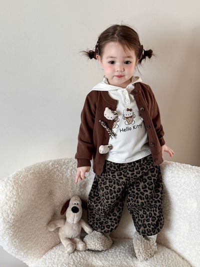 Kitty針織衫豹紋休閒褲9