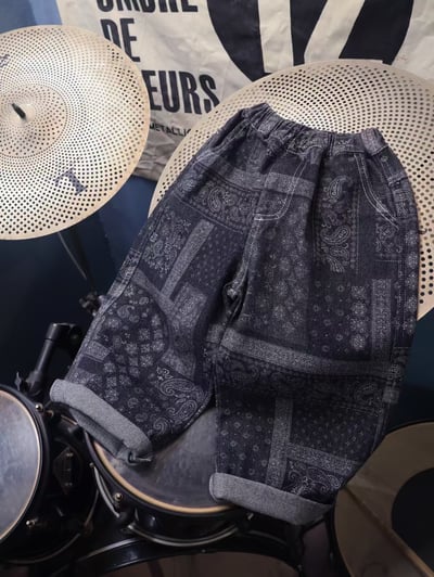 秋季日系圖騰印花長褲3