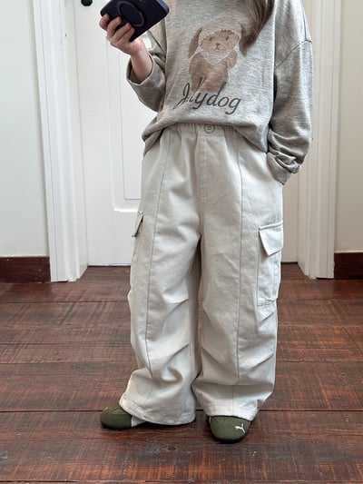 秋季水洗棉縮口工裝褲5