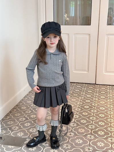 秋季百搭小翻領針織上衣8