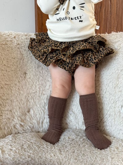 Kitty豹紋荷葉裙套裝5