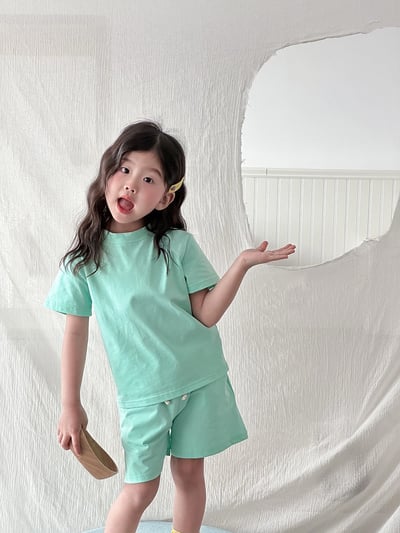 懶人穿搭素色棉質套裝24