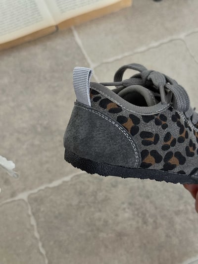 秋季女童豹紋魔鬼氈休閒鞋7