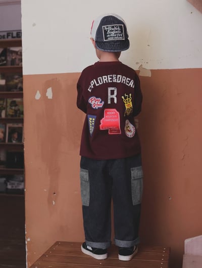 秋季日系燙畫透氣上衣2