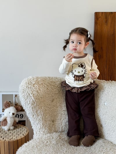 Kitty豹紋街上衣休閒褲4