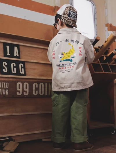 秋季日系大口袋工裝褲11