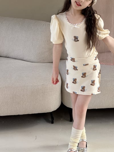 辣妹小熊印花短裙9