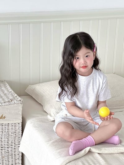 懶人穿搭素色棉質套裝7