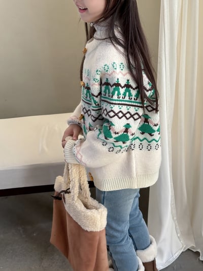 秋冬聖誕風針織上衣1