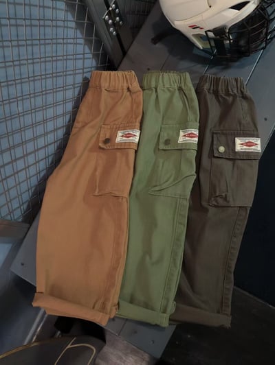 秋季日系大口袋工裝褲3