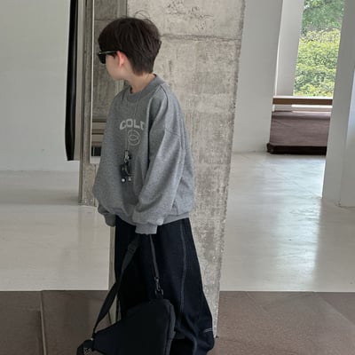 秋季寬鬆百搭牛仔褲2