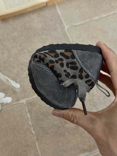 秋季女童豹紋魔鬼氈休閒鞋8