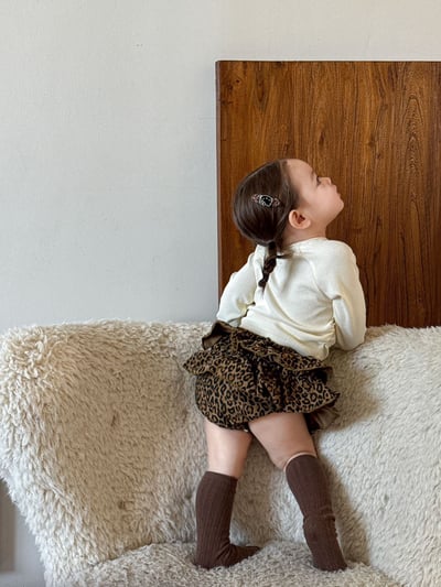 Kitty豹紋荷葉裙套裝6