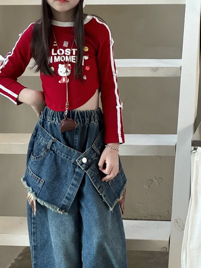 秋季設計感復古牛仔褲5