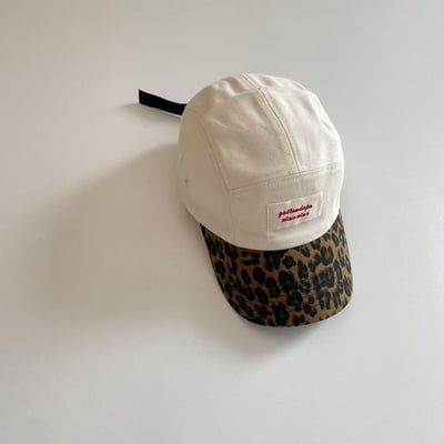 秋季復古豹紋拚色鴨舌帽3