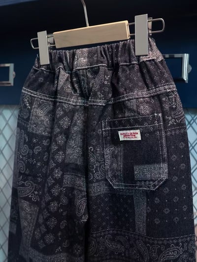 秋季日系圖騰印花長褲2